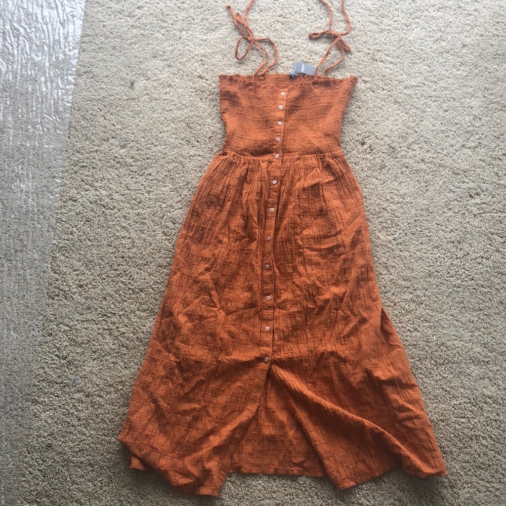 BRAND NEW Aerie Button-Down Smocked Summer Dress